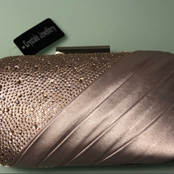 Champagne/Pink Crystal Clutch - Picture 4 of 13